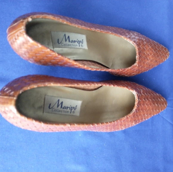 Leather Vintage Heels 7 M - Picture 3 of 10